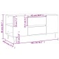 vidaXL Tavolino Salotto Bianco Lucido 102x44,5x50 cm Legno Multistrato vidaXL Tavolino Salotto Bianco Lucido 102x44,5x50 cm Legno Multistrato