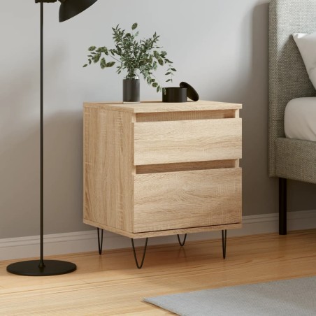 vidaXL Comodino Rovere Sonoma 40x35x50 cm in Legno Multistrato