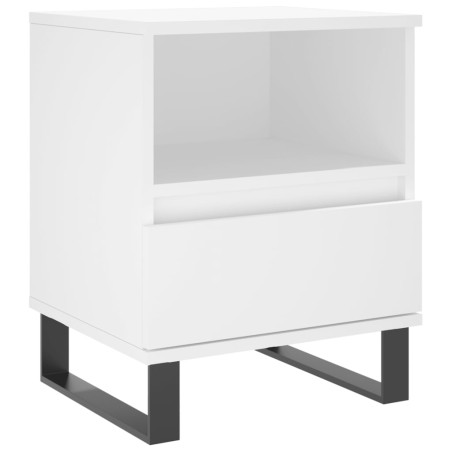vidaXL Comodino Bianco 40x35x50 cm in Legno Multistrato
