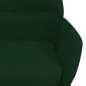vidaXL Sedia Relax Verde Scuro in Velluto