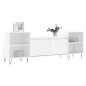 vidaXL Mobile Porta TV Bianco Lucido 160x35x55 cm in Legno Multistrato vidaXL Mobile Porta TV Bianco Lucido 160x35x55 cm in Legno Multistrato