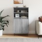 vidaXL Credenza Grigio Sonoma 60x36x110 cm in Legno Multistrato vidaXL Credenza Grigio Sonoma 60x36x110 cm in Legno Multistrato