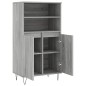 vidaXL Credenza Grigio Sonoma 60x36x110 cm in Legno Multistrato vidaXL Credenza Grigio Sonoma 60x36x110 cm in Legno Multistrato