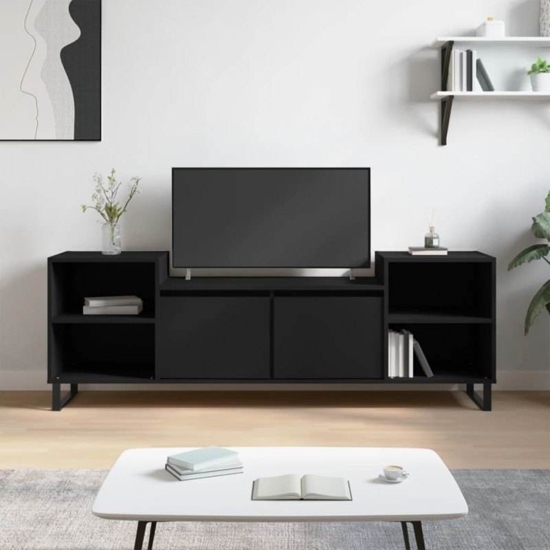 vidaXL Mobile Porta TV Nero 160x35x55 cm in Legno Multistrato vidaXL Mobile Porta TV Nero 160x35x55 cm in Legno Multistrato