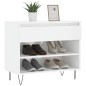 vidaXL Scarpiera Bianco Lucido 70x36x60 cm in Legno Multistrato vidaXL Scarpiera Bianco Lucido 70x36x60 cm in Legno Multistrato