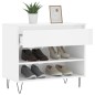 vidaXL Scarpiera Bianco Lucido 70x36x60 cm in Legno Multistrato vidaXL Scarpiera Bianco Lucido 70x36x60 cm in Legno Multistrato
