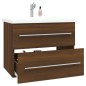 Mobile Lavabo Rovere Marrone 60x38,5x48 cm in Legno Multistrato Mobile Lavabo Rovere Marrone 60x38,5x48 cm in Legno Multistrato