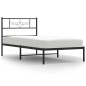 vidaXL Giroletto con Testiera in Metallo Nero 80x200 cm vidaXL Giroletto con Testiera in Metallo Nero 80x200 cm