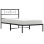 vidaXL Giroletto con Testiera in Metallo Nero 80x200 cm vidaXL Giroletto con Testiera in Metallo Nero 80x200 cm