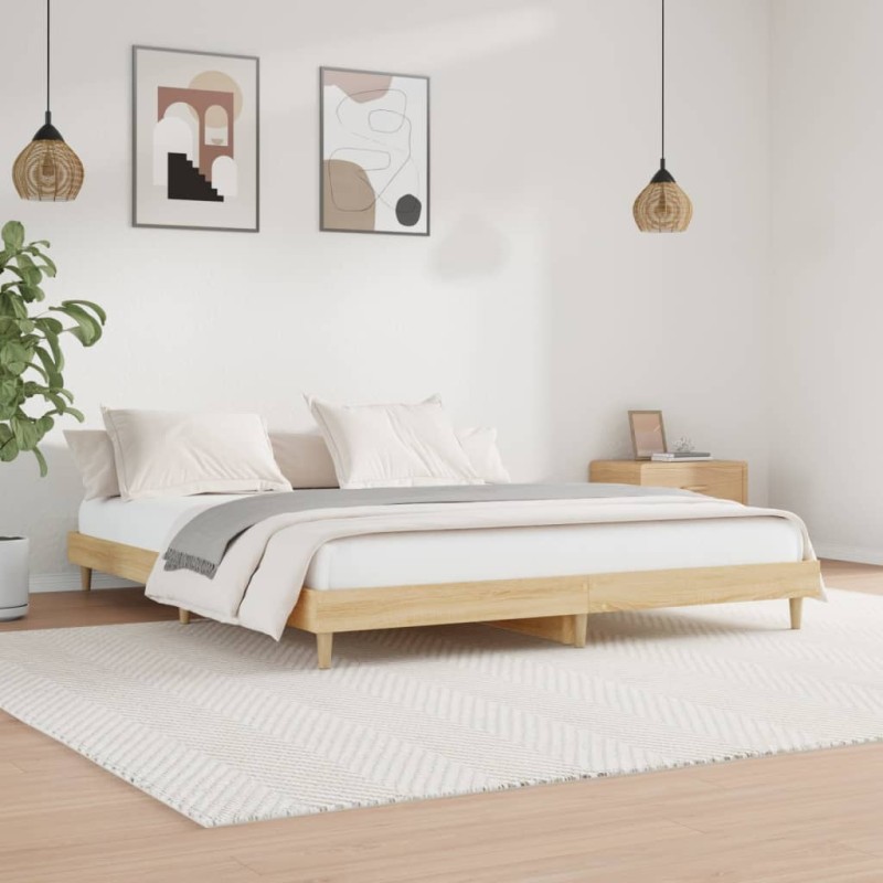 vidaXL Giroletto Rovere Sonoma 160x200 cm in Legno Multistrato vidaXL Giroletto Rovere Sonoma 160x200 cm in Legno Multistrato