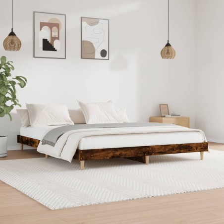 vidaXL Giroletto Rovere Fumo 180x200 cm in Legno Multistrato