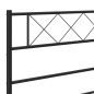 vidaXL Giroletto con Testiera in Metallo Nero 90x190 cm vidaXL Giroletto con Testiera in Metallo Nero 90x190 cm