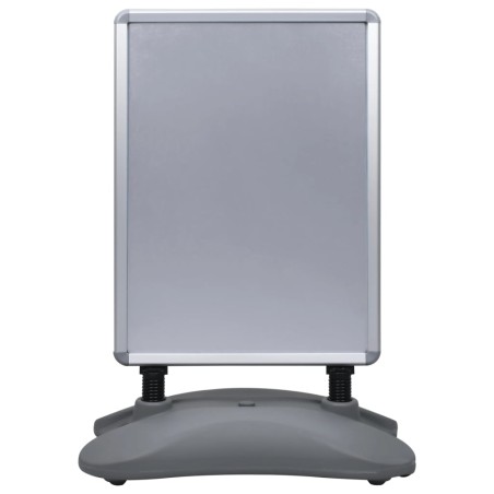 vidaXL Piedistallo per Poster A1 Base ad Acqua Grigio Lega Alluminio