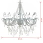 Lampadario classico vetro 1600 cristalli, a sospensione Lampadario classico vetro 1600 cristalli, a sospensione