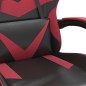 Sedia da Gaming Girevole Nero e Rosso Vino in Similpelle Sedia da Gaming Girevole Nero e Rosso Vino in Similpelle