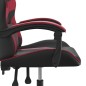 Sedia da Gaming Girevole Nero e Rosso Vino in Similpelle Sedia da Gaming Girevole Nero e Rosso Vino in Similpelle