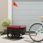 vidaXL Rimorchio da Bici Nero e Rosso 30 kg in Ferro vidaXL Rimorchio da Bici Nero e Rosso 30 kg in Ferro