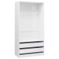 vidaXL Armadio Bianco Lucido 100x50x200 cm in Legno Multistrato vidaXL Armadio Bianco Lucido 100x50x200 cm in Legno Multistrato
