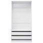 vidaXL Armadio Bianco Lucido 100x50x200 cm in Legno Multistrato vidaXL Armadio Bianco Lucido 100x50x200 cm in Legno Multistrato