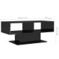 vidaXL Tavolino Salotto Nero Lucido 103,5x50x44,5 cm Legno Multistrato vidaXL Tavolino Salotto Nero Lucido 103,5x50x44,5 cm Legno Multistrato