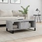 vidaXL Tavolino Salotto Grigio Cemento 90x50x36,5 cm Legno Multistrato