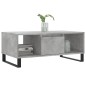 vidaXL Tavolino Salotto Grigio Cemento 90x50x36,5 cm Legno Multistrato