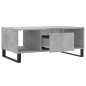 vidaXL Tavolino Salotto Grigio Cemento 90x50x36,5 cm Legno Multistrato