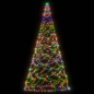 Albero di Natale Pennone Colorato 500 LED 300 cm Albero di Natale Pennone Colorato 500 LED 300 cm