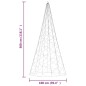 Albero di Natale Pennone Colorato 500 LED 300 cm Albero di Natale Pennone Colorato 500 LED 300 cm
