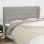 Testiera ad Orecchio Grigio Chiaro 203x23x118/128 cm in Tessuto Testiera ad Orecchio Grigio Chiaro 203x23x118/128 cm in Tessuto