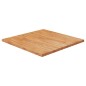 Piano Tavolo Quadrato Marrone Chiaro 70x70x2,5 Rovere Trattato Piano Tavolo Quadrato Marrone Chiaro 70x70x2,5 Rovere Trattato