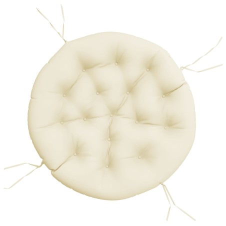 vidaXL Cuscino Rotondo Crema Ø 100x11 cm in Tessuto Oxford