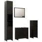 vidaXL Set Mobili da Bagno 4 pz Nero in Truciolato vidaXL Set Mobili da Bagno 4 pz Nero in Truciolato