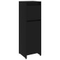 vidaXL Set Mobili da Bagno 4 pz Nero in Truciolato vidaXL Set Mobili da Bagno 4 pz Nero in Truciolato