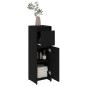 vidaXL Set Mobili da Bagno 4 pz Nero in Truciolato vidaXL Set Mobili da Bagno 4 pz Nero in Truciolato
