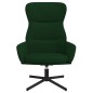 vidaXL Poltrona Relax con Poggiapiedi Verde Scuro in Velluto vidaXL Poltrona Relax con Poggiapiedi Verde Scuro in Velluto