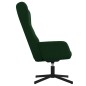 vidaXL Poltrona Relax con Poggiapiedi Verde Scuro in Velluto vidaXL Poltrona Relax con Poggiapiedi Verde Scuro in Velluto