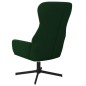 vidaXL Poltrona Relax con Poggiapiedi Verde Scuro in Velluto vidaXL Poltrona Relax con Poggiapiedi Verde Scuro in Velluto