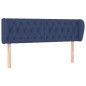 vidaXL Testiera ad Orecchio Blu 147x23x78/88cm in Tessuto vidaXL Testiera ad Orecchio Blu 147x23x78/88cm in Tessuto