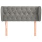 vidaXL Testiera ad Orecchio Grigio Chiaro 103x23x78/88 cm in Velluto vidaXL Testiera ad Orecchio Grigio Chiaro 103x23x78/88 cm in Velluto