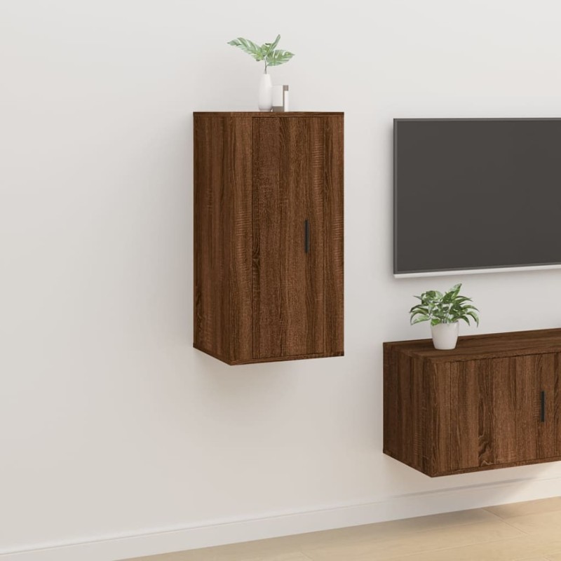 Mobile Porta TV a Parete Rovere Marrone 40x34,5x80 cm Mobile Porta TV a Parete Rovere Marrone 40x34,5x80 cm