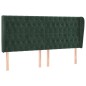 vidaXL Testiera ad Orecchio Verde Scuro 183x23x118/128cm in Velluto vidaXL Testiera ad Orecchio Verde Scuro 183x23x118/128cm in Velluto