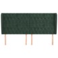 vidaXL Testiera ad Orecchio Verde Scuro 183x23x118/128cm in Velluto vidaXL Testiera ad Orecchio Verde Scuro 183x23x118/128cm in Velluto
