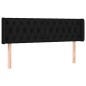 vidaXL Testiera ad Orecchio Nera 147x16x78/88 cm in Tessuto vidaXL Testiera ad Orecchio Nera 147x16x78/88 cm in Tessuto