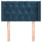 vidaXL Testiera ad Orecchio Blu Scuro 83x16x78/88 cm in Velluto vidaXL Testiera ad Orecchio Blu Scuro 83x16x78/88 cm in Velluto