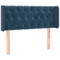 vidaXL Testiera ad Orecchio Blu Scuro 103x16x78/88 cm in Velluto