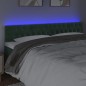 vidaXL Testiera a LED Verde Scuro 180x7x78/88 cm in Velluto vidaXL Testiera a LED Verde Scuro 180x7x78/88 cm in Velluto