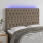 vidaXL Testiera a LED Tortora 144x7x118/128 cm in Tessuto vidaXL Testiera a LED Tortora 144x7x118/128 cm in Tessuto