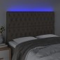 vidaXL Testiera a LED Tortora 144x7x118/128 cm in Tessuto vidaXL Testiera a LED Tortora 144x7x118/128 cm in Tessuto
