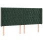 vidaXL Testiera a LED Verde Scuro 183x16x118/128 cm in Velluto vidaXL Testiera a LED Verde Scuro 183x16x118/128 cm in Velluto